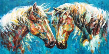 Texturkunst Werke - Pferde in der Liebesbeschaffenheit